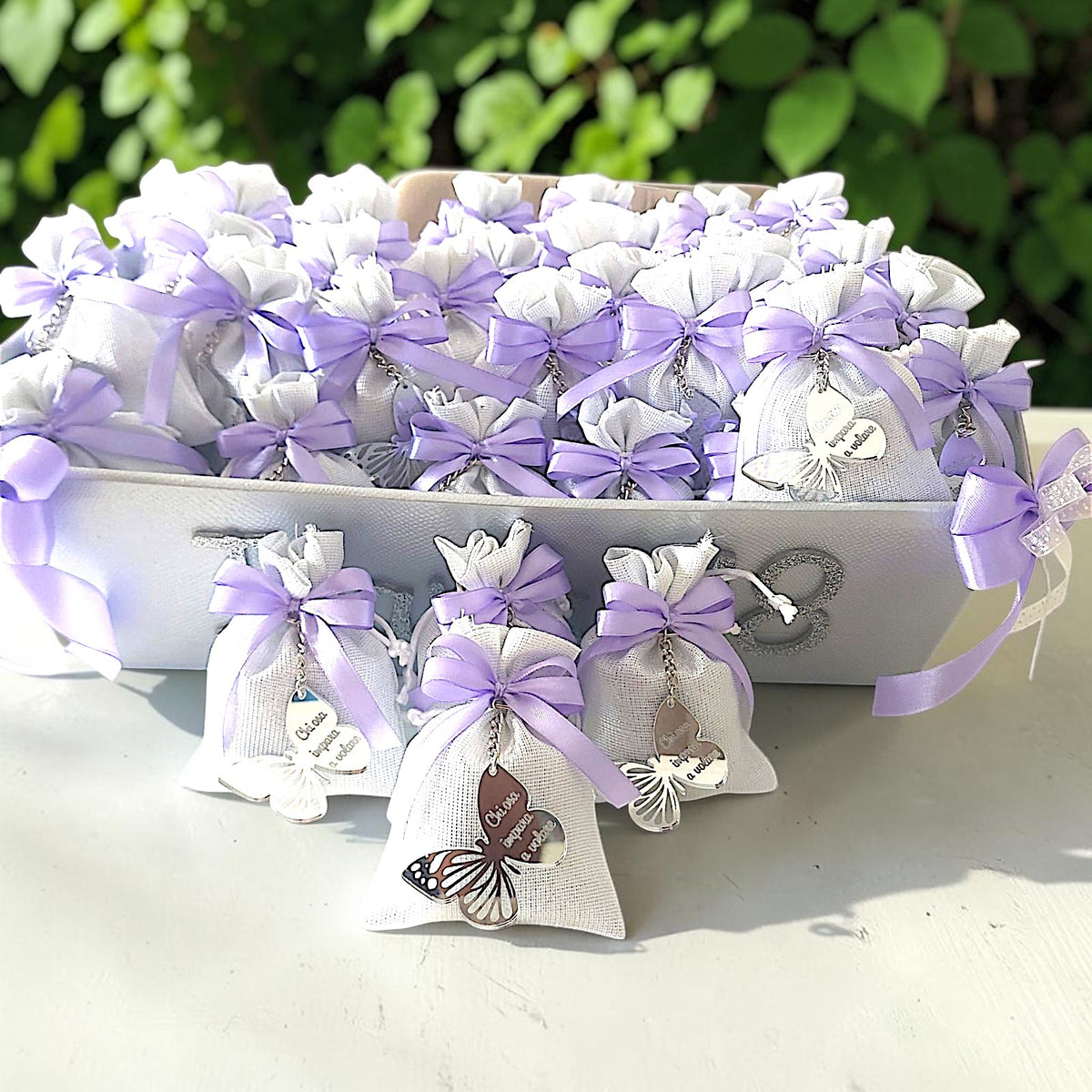 Personalized engraved butterfly keychain. A perfect wedding favor for any memorable ceremony or event.