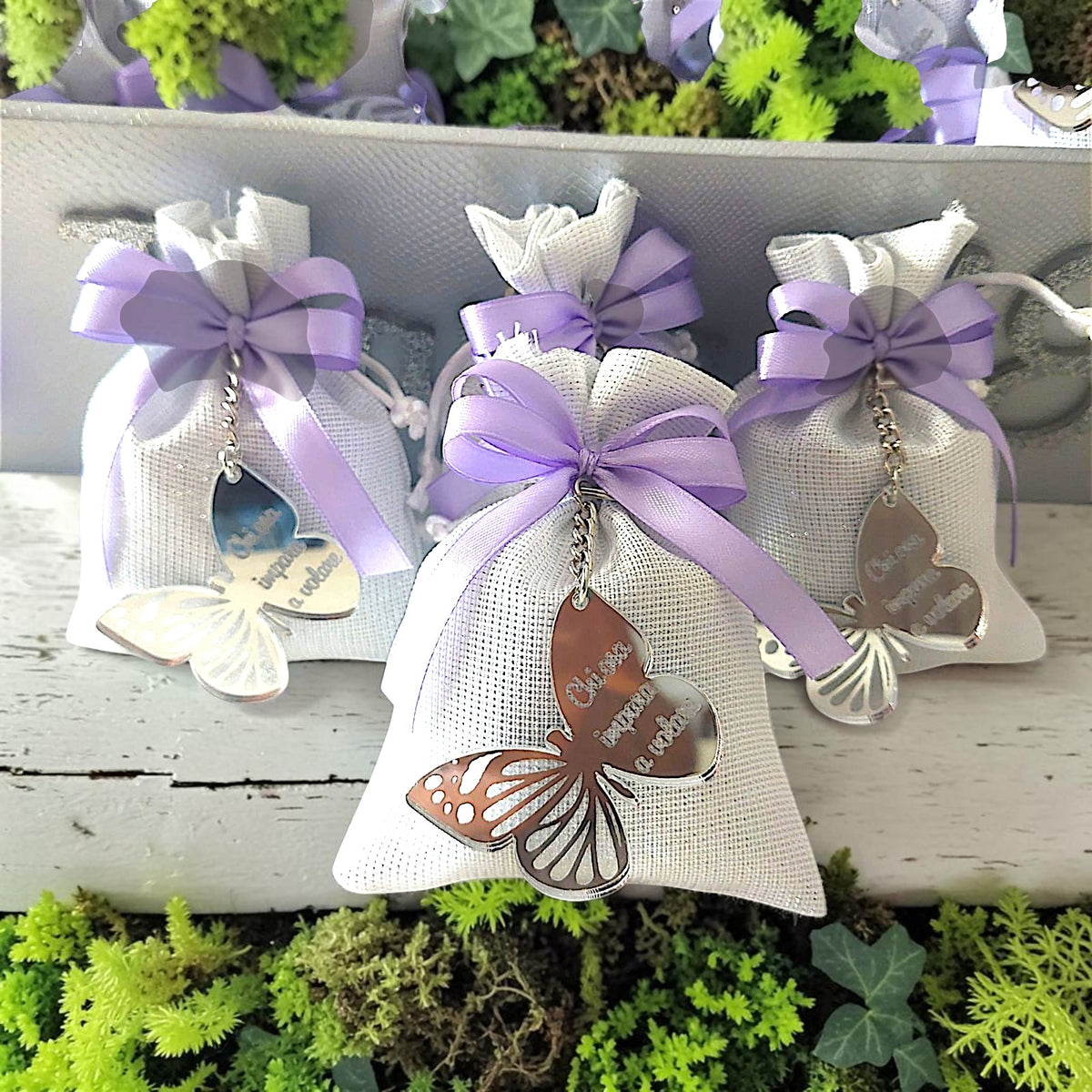 Personalized engraved butterfly keychain. A perfect wedding favor for any memorable ceremony or event.