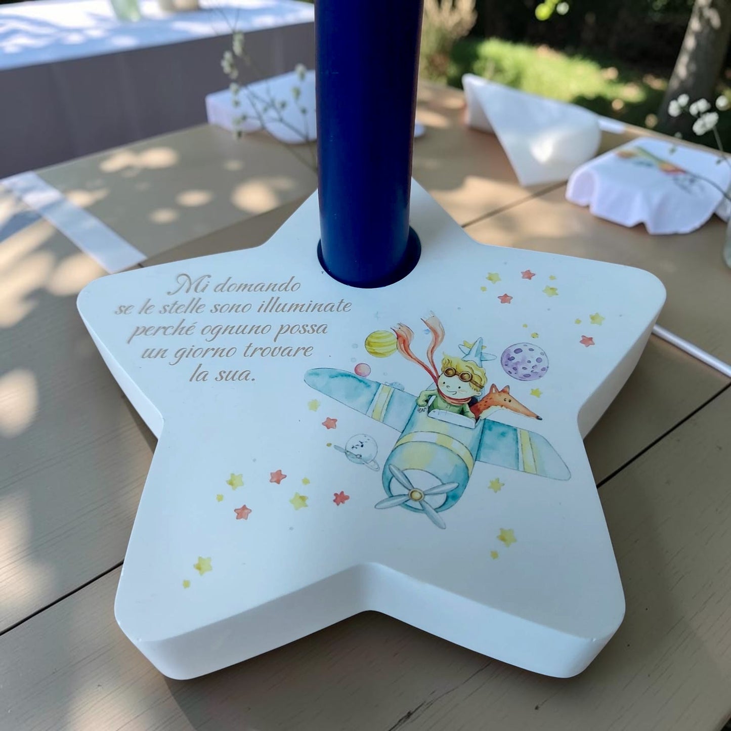 Stella porta candela in tema Piccolo Principe