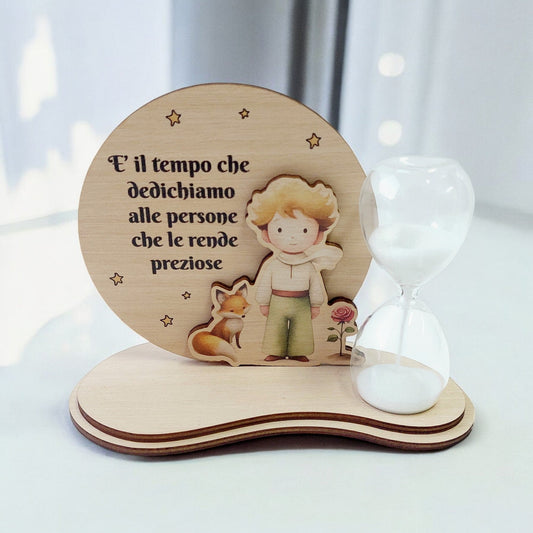 Segnatempo con clessidra in tema Piccolo Principe