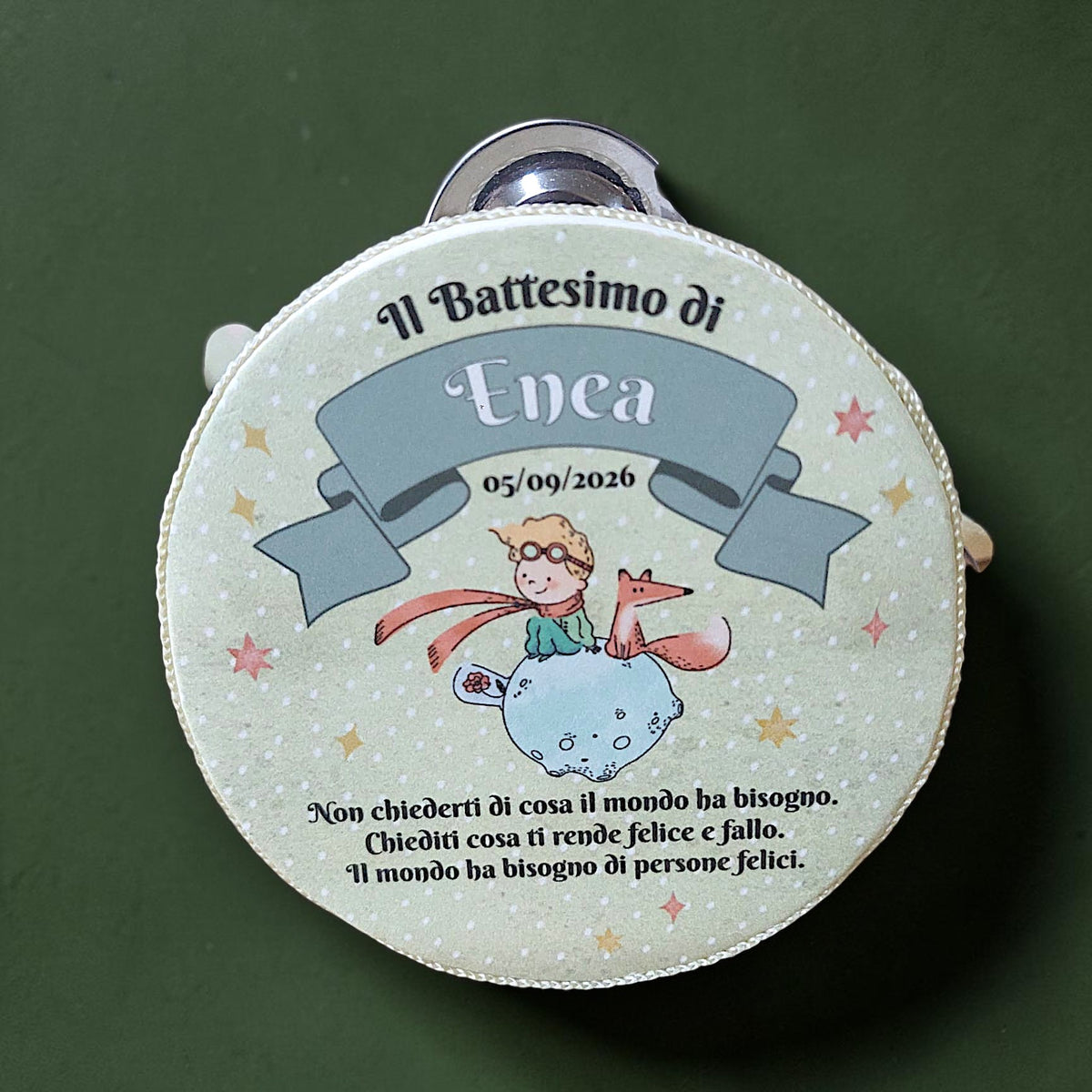 Little Prince themed tambourine