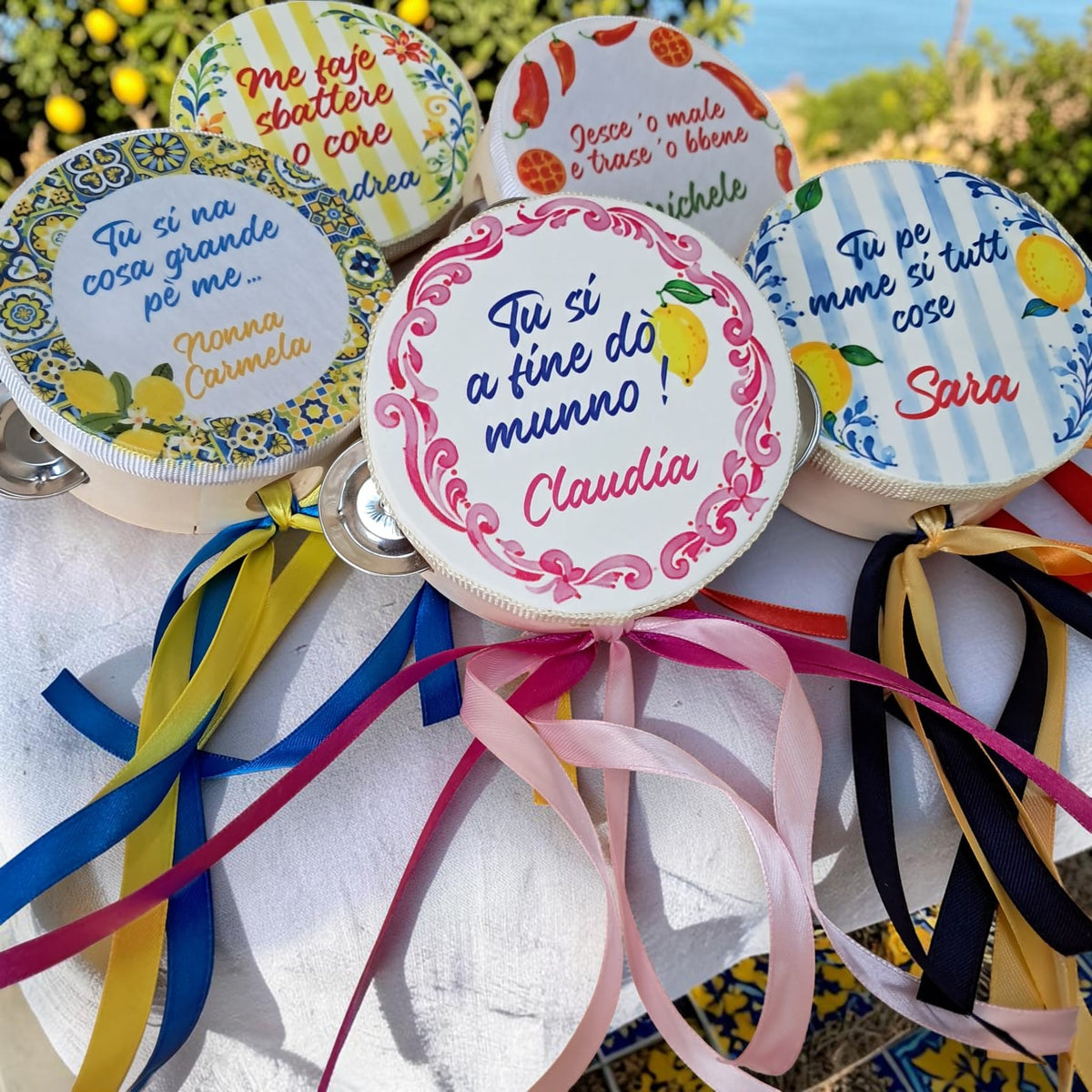 Tamburelli personalizzati in tema la dolce vita