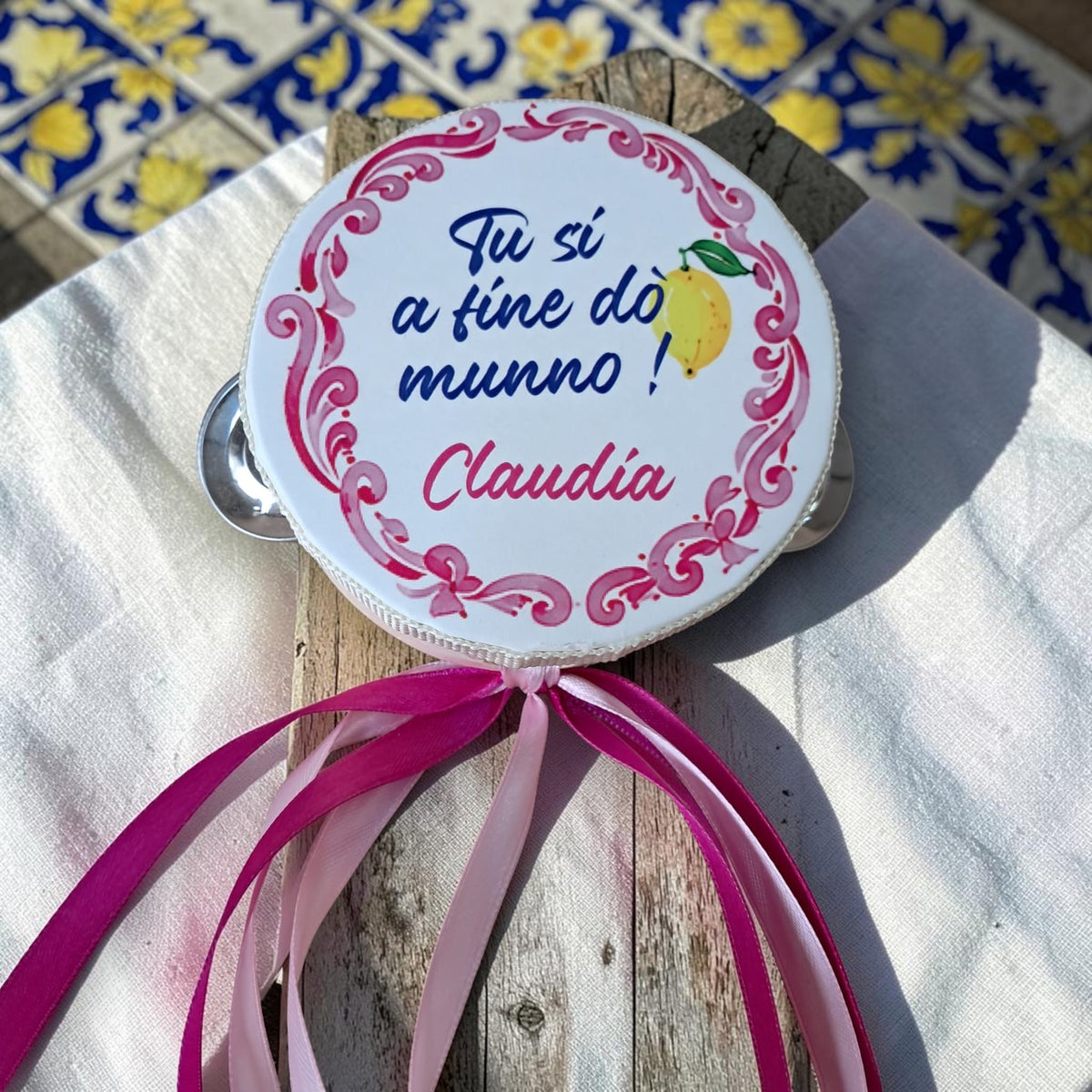 Tamburelli personalizzati in tema la dolce vita