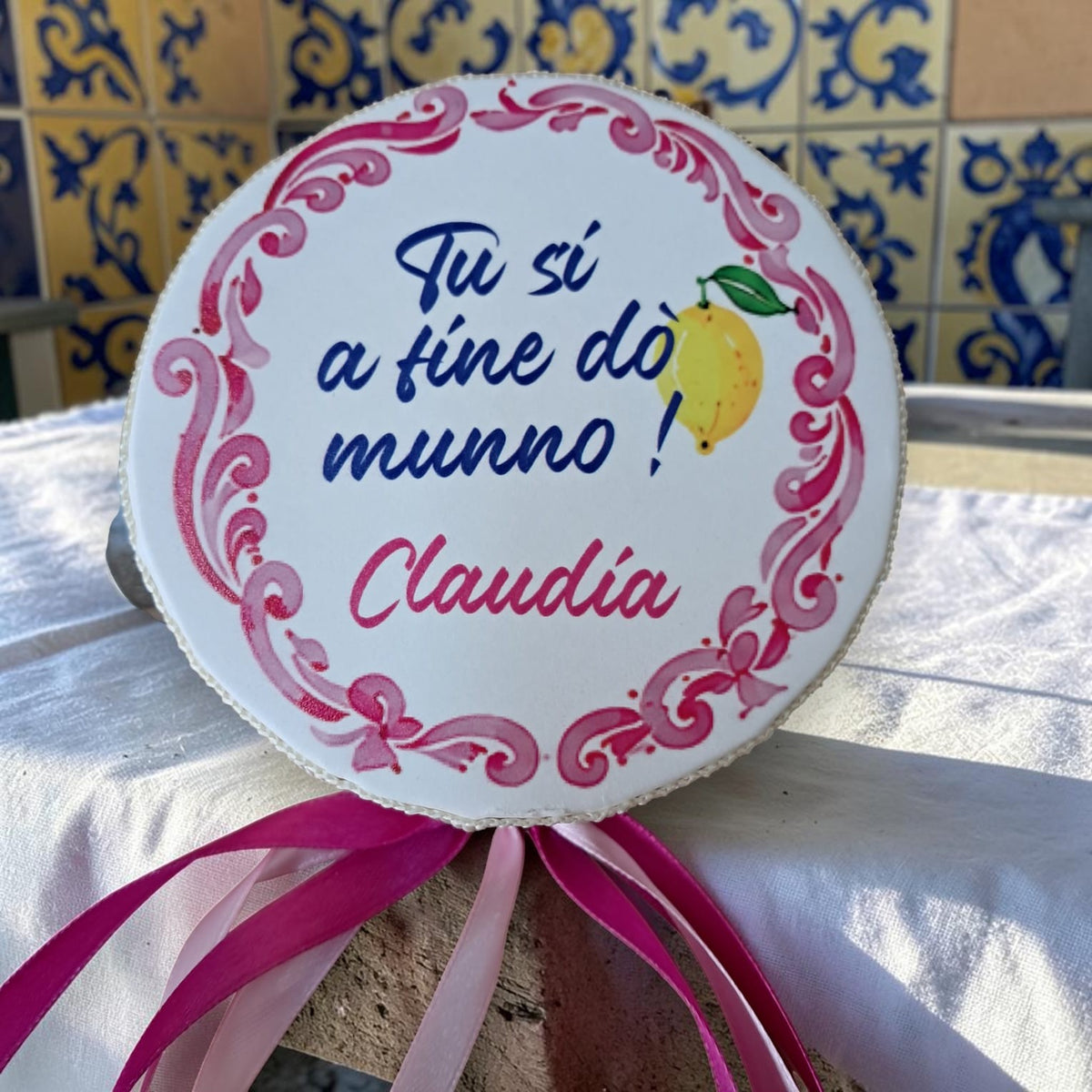 Tamburelli personalizzati in tema la dolce vita