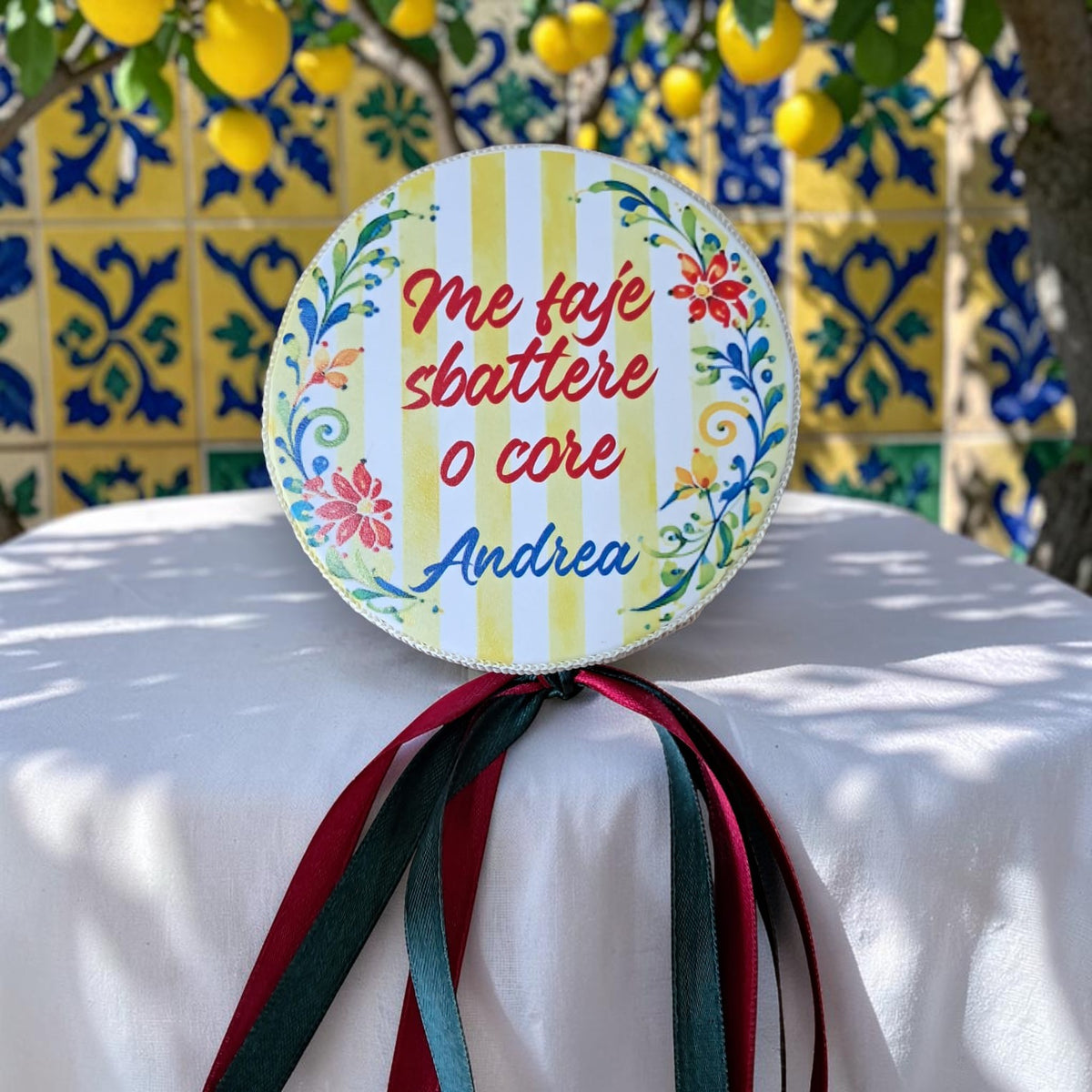 Tamburelli personalizzati in tema la dolce vita