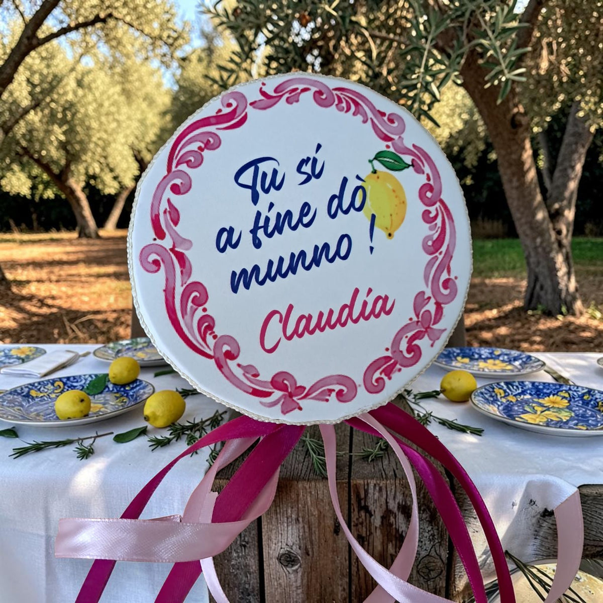 Tamburelli personalizzati in tema la dolce vita