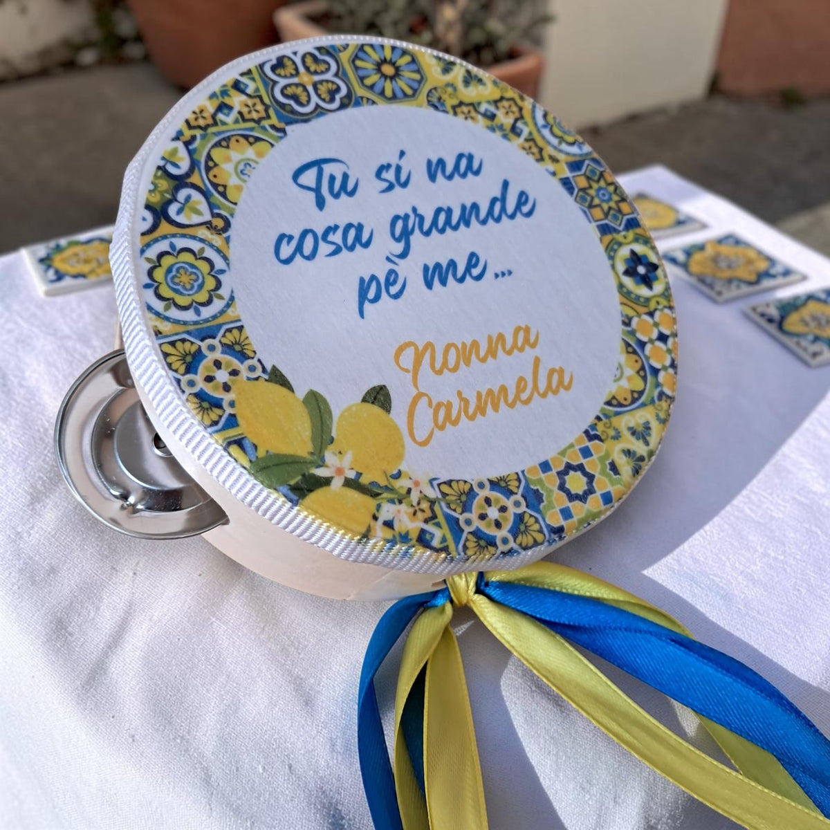 Tamburelli personalizzati in tema la dolce vita
