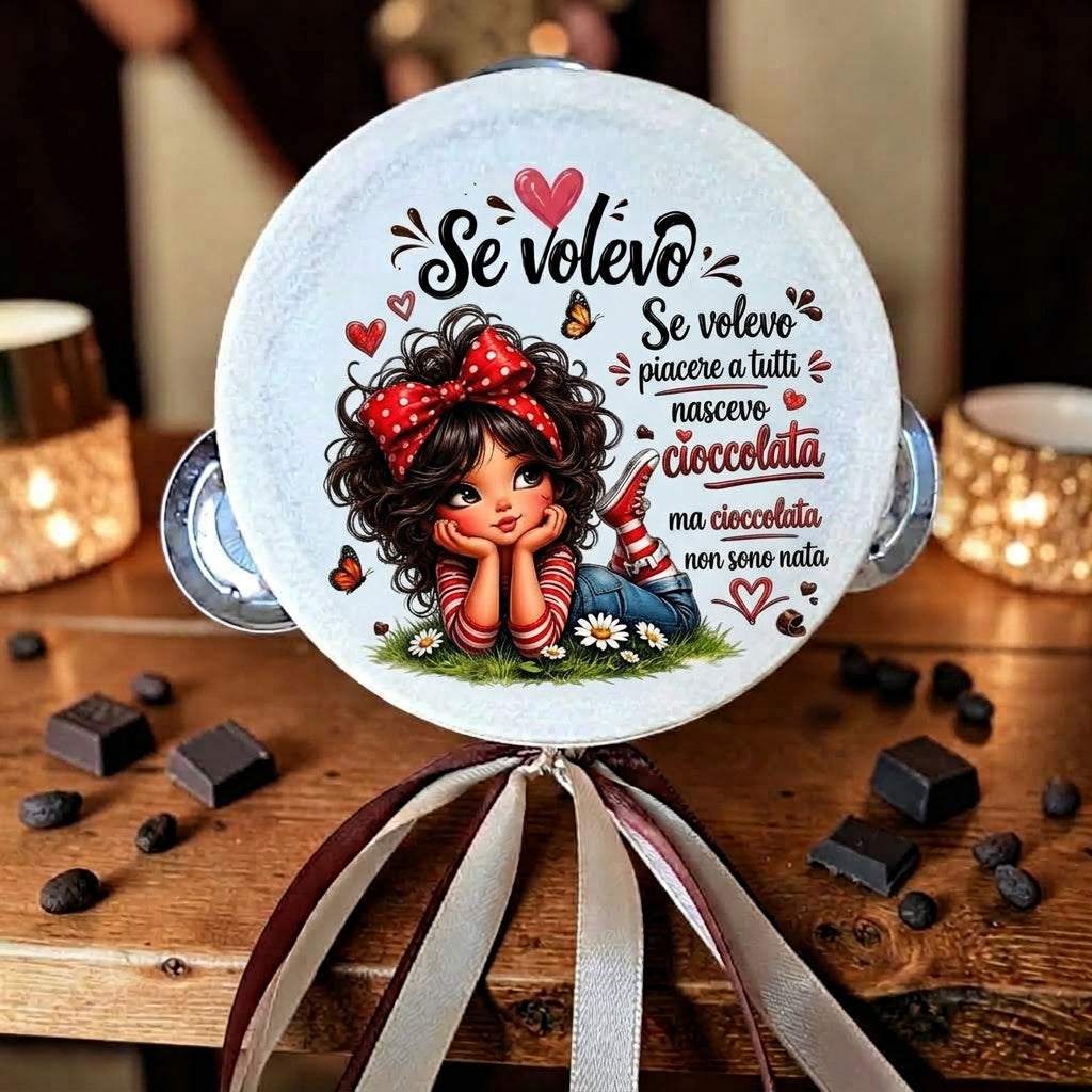Tamburelli personalizzati in tema "cioccolata"