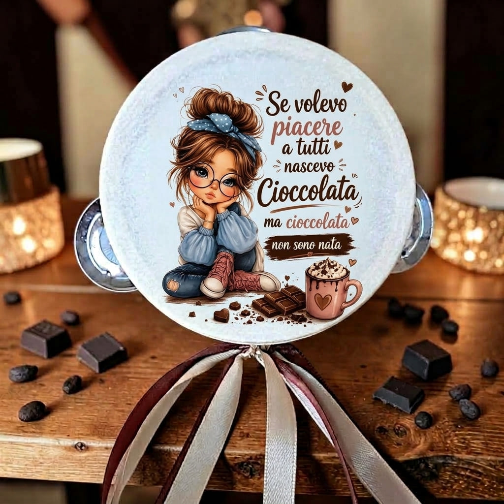 Tamburelli personalizzati in tema "cioccolata"