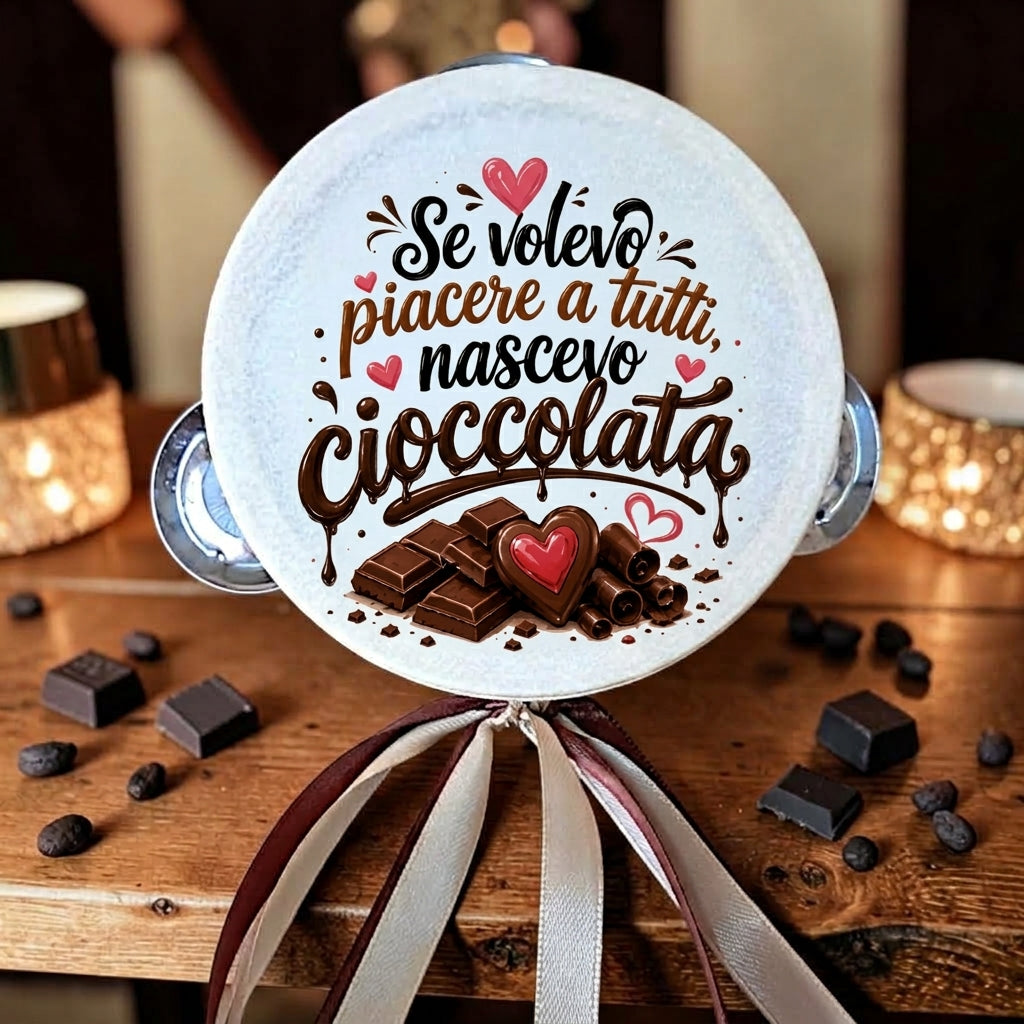 Tamburelli personalizzati in tema "cioccolata"