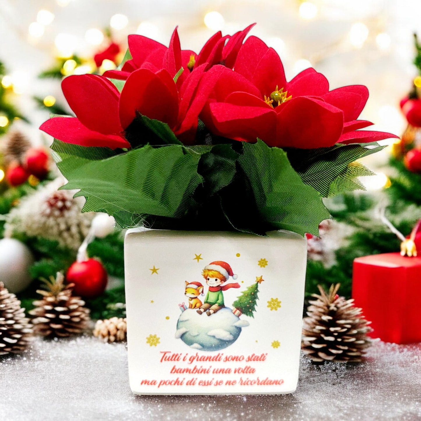 Vasetto in tema Piccolo Principe Natale
