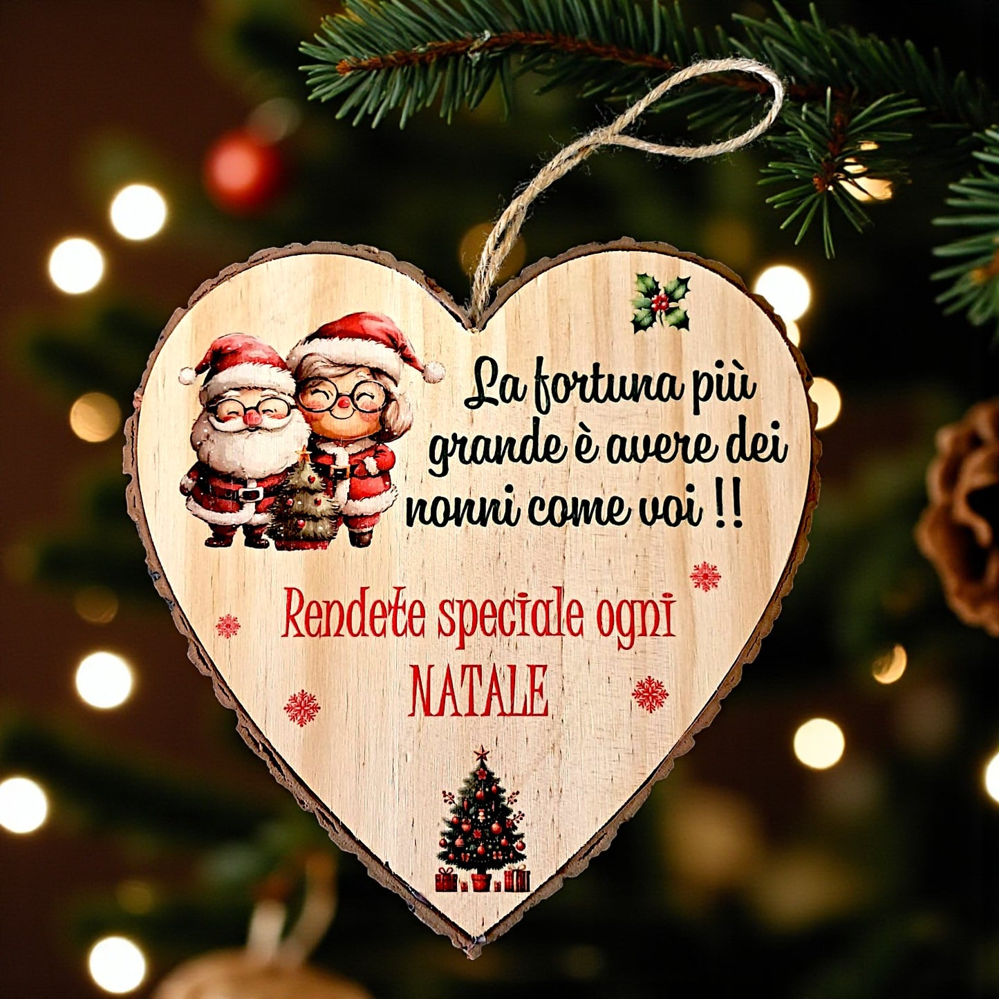 Cuore di legno da appendere