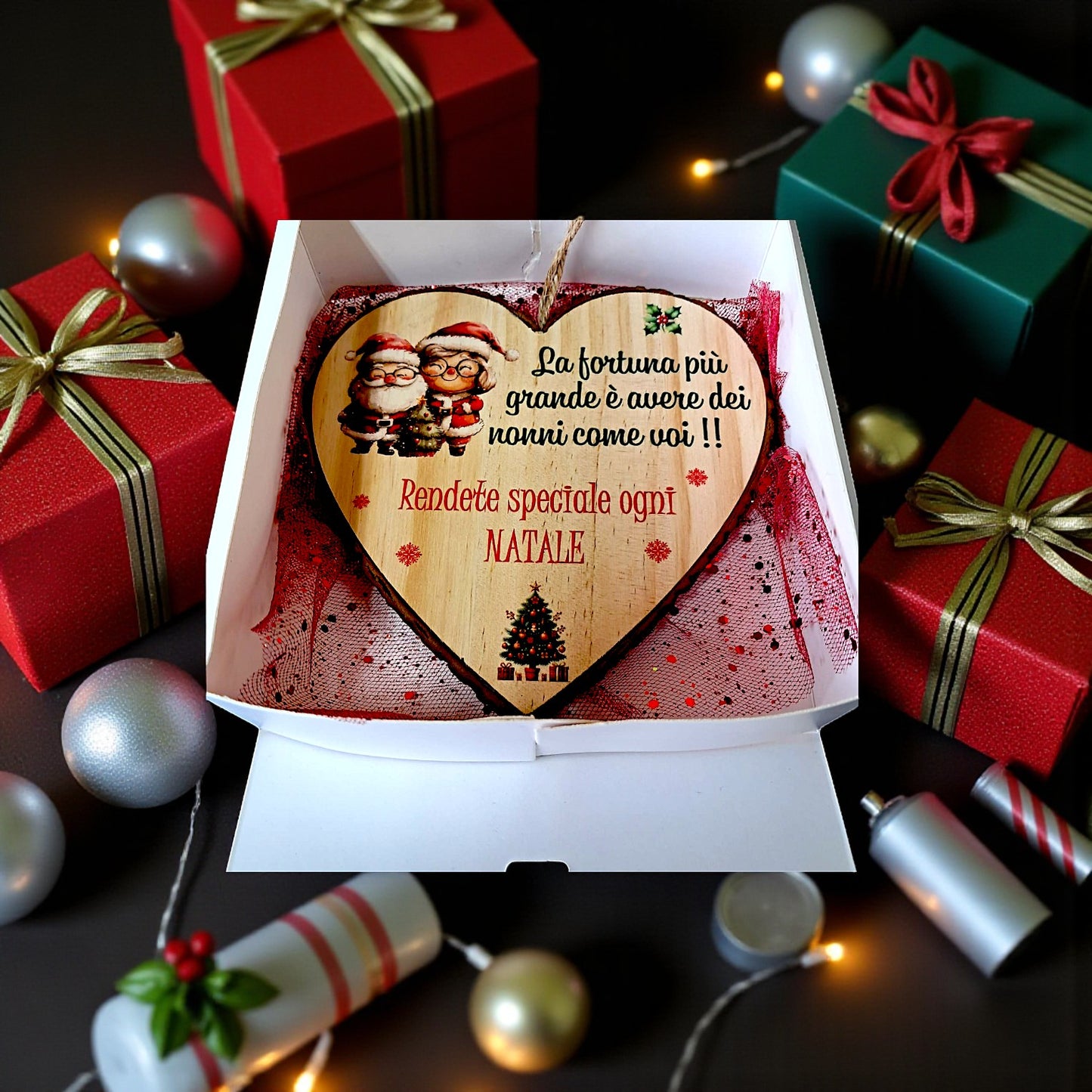 Cuore di legno da appendere