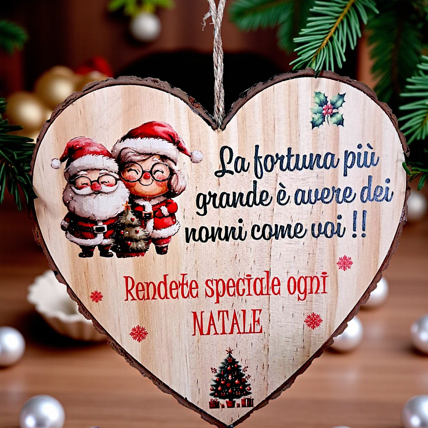 Cuore di legno da appendere