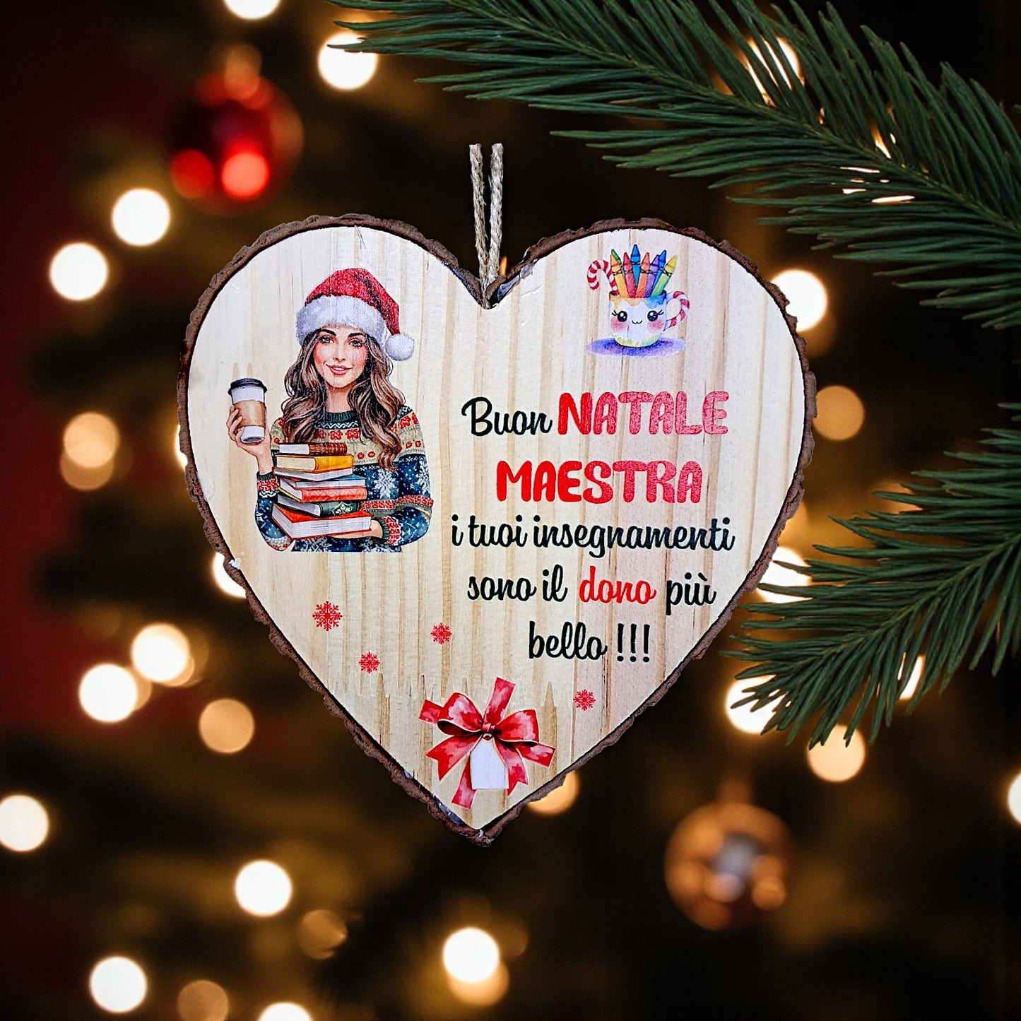 Cuore di legno da appendere