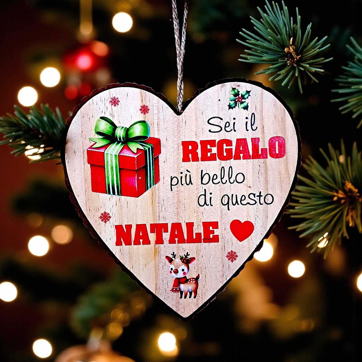 Cuore di legno da appendere